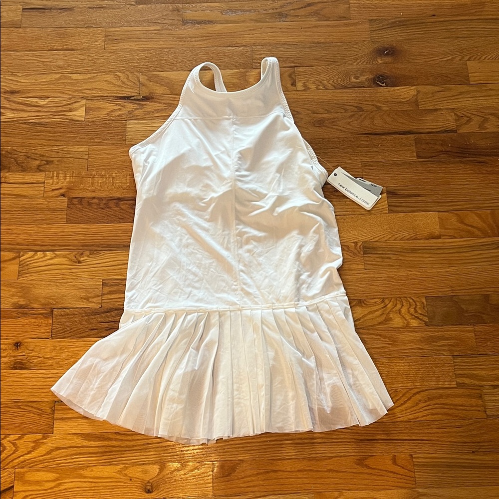 White Pleated Tennis Dress